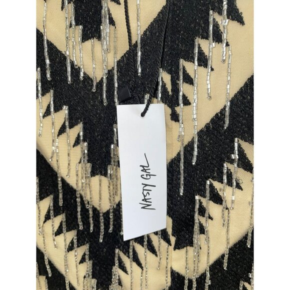 Nasty Gal Womens Embroidered Zig Zag Tassel Beaded Shorts Size 4 (27) - Picture 8 of 10